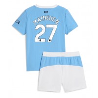 Manchester City Matheus Nunes #27 Domáci Detský futbalový dres 2025-26 Krátky Rukáv (+ trenírky)
